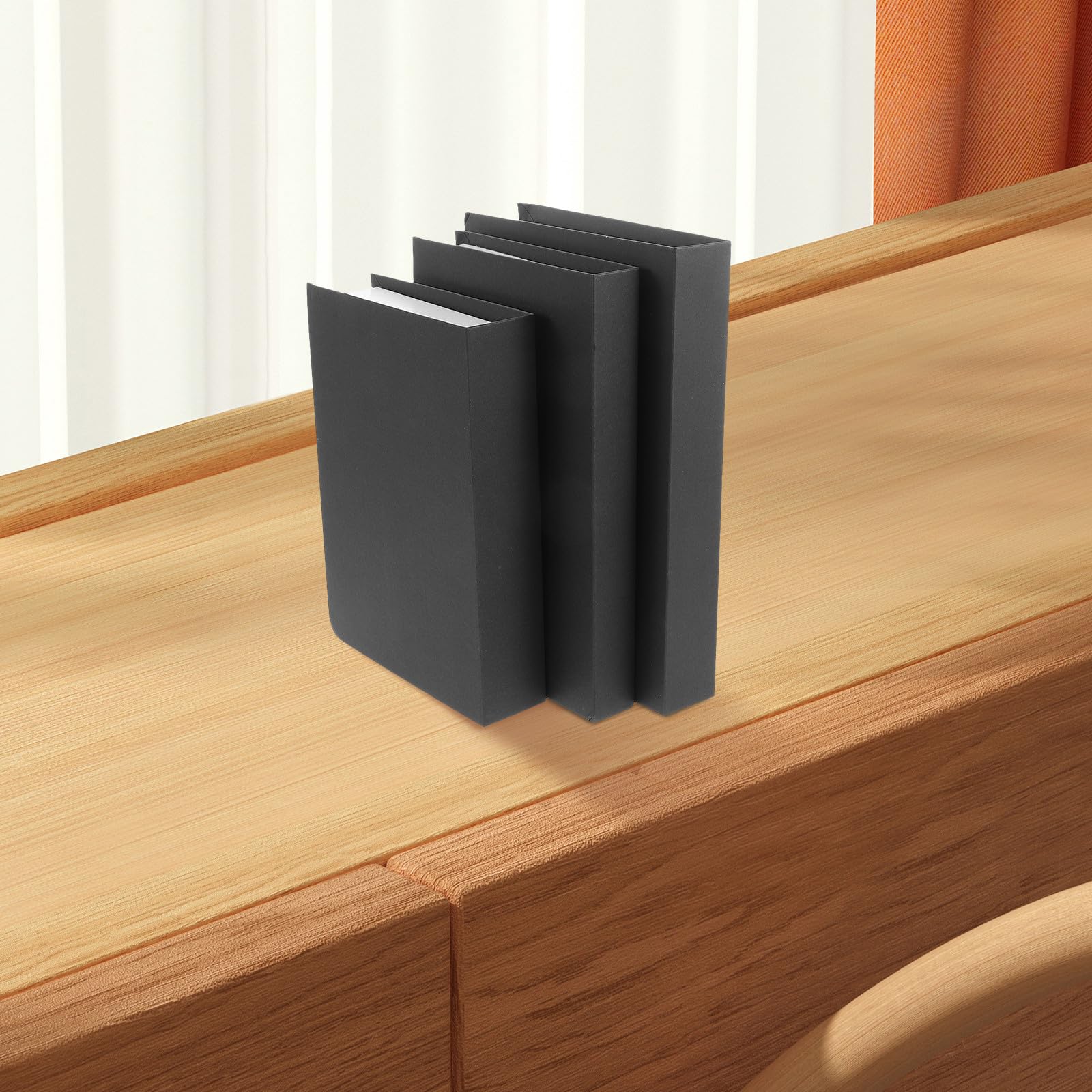 BESPORTBLE 3 pezzi Libri Finti Decorativi Neri per Arredamento Casa Soggiorno e Hotel Design Artistico per Tavolino e Scaffale Modelli Senza Testo