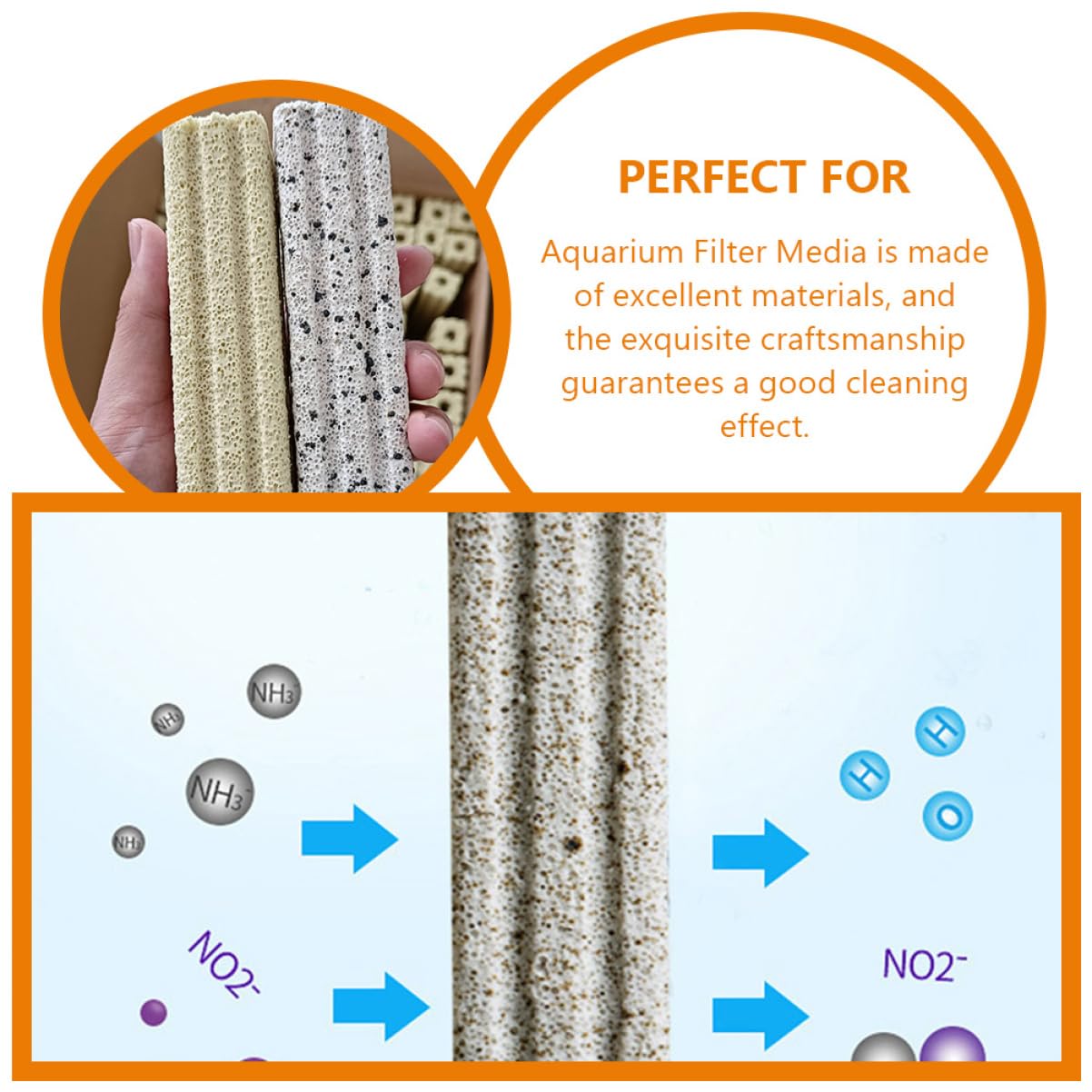 Happyyami 10stücke Fischtank Filtermaterial Wiederverwendbare Filtermedien Für Aquarien Und Teiche Hochporöses Quarz Für Effektive Wasserreinigung Für Biologische Und Mechanische