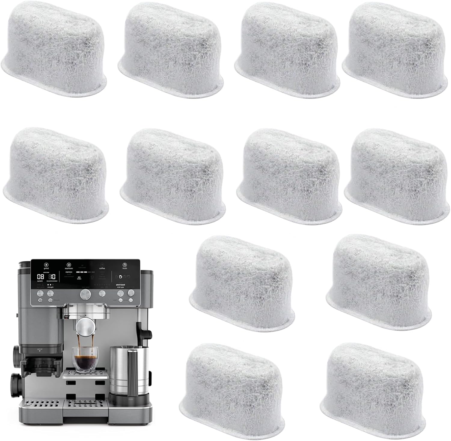 12 sztuk filtrów wody do Ninja Luxe Café, bardzo wydajny filtr wody do akcesoriów do ekspresów do kawy Ninja ES601 & ES701
