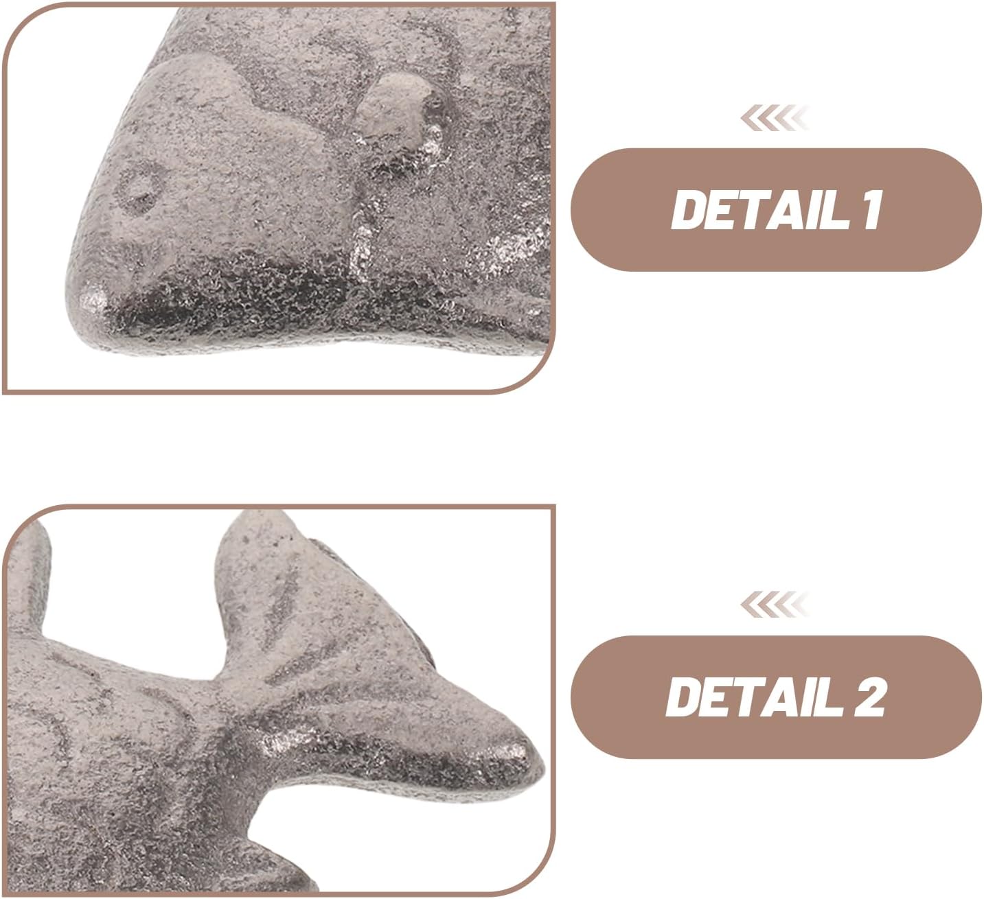 Iron Fish Cooking Tool 2pcs Set Natural Cast Iron Safe Mineral Booster for Food Enrichment Suitable for Pregnancy Vegan and Anemia Support