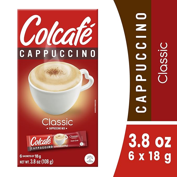 Renowned for its exceptional flavor profile, the Colombian coffee used in this instant mix has captivated the hearts of coffee enthusiasts worldwide. With the Colcafé brand's unwavering commitment to quality, you can rest assured that each sip of this Classic Cappuccino is made from superior ingredients and has undergone rigorous testing and quality control measures.