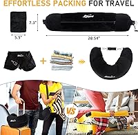 Vista 7 de Almohada de viaje para el cuello rellenable con ropa, almohada para el cuello rellenable para viajar, bolsa de almacenamiento rellenable y plegable