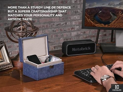 Miniatura 2 de KK6M-BL Faraday - Caja protectora para llavero, bloqueo de señal RFID, caja de blindaje para llaves de automóvil, jaula Faraday vintage antirrobo