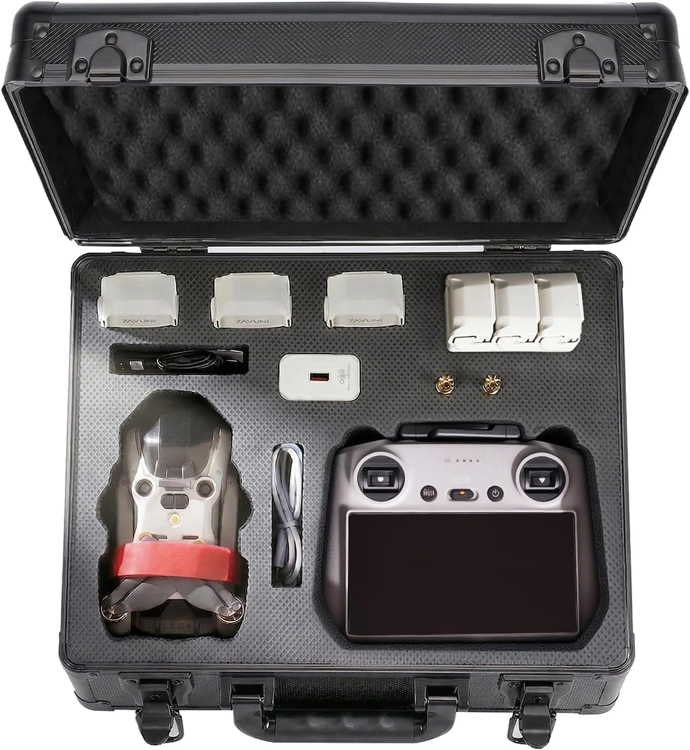Waterproof Hard Case for DJI Mini 4 Pro/Mini 3/Pro and RC2/RC/RC-N2/N1 & Controllers - Shockproof, 6-Battery Storage, Lightweight for Travel & Commute