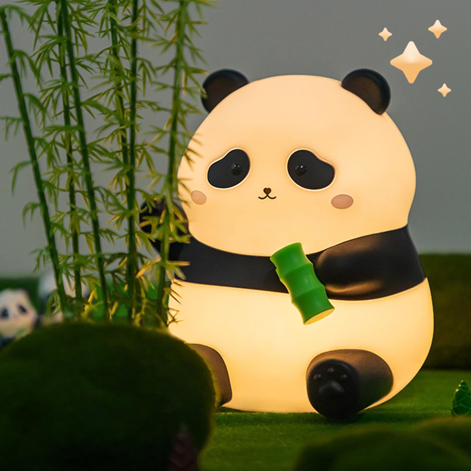 Luce Notturna Panda In Silicone Morbido - 7 Colori, Timer 30 Minuti, Ricaricabile USB-C, Regalo Bambini
