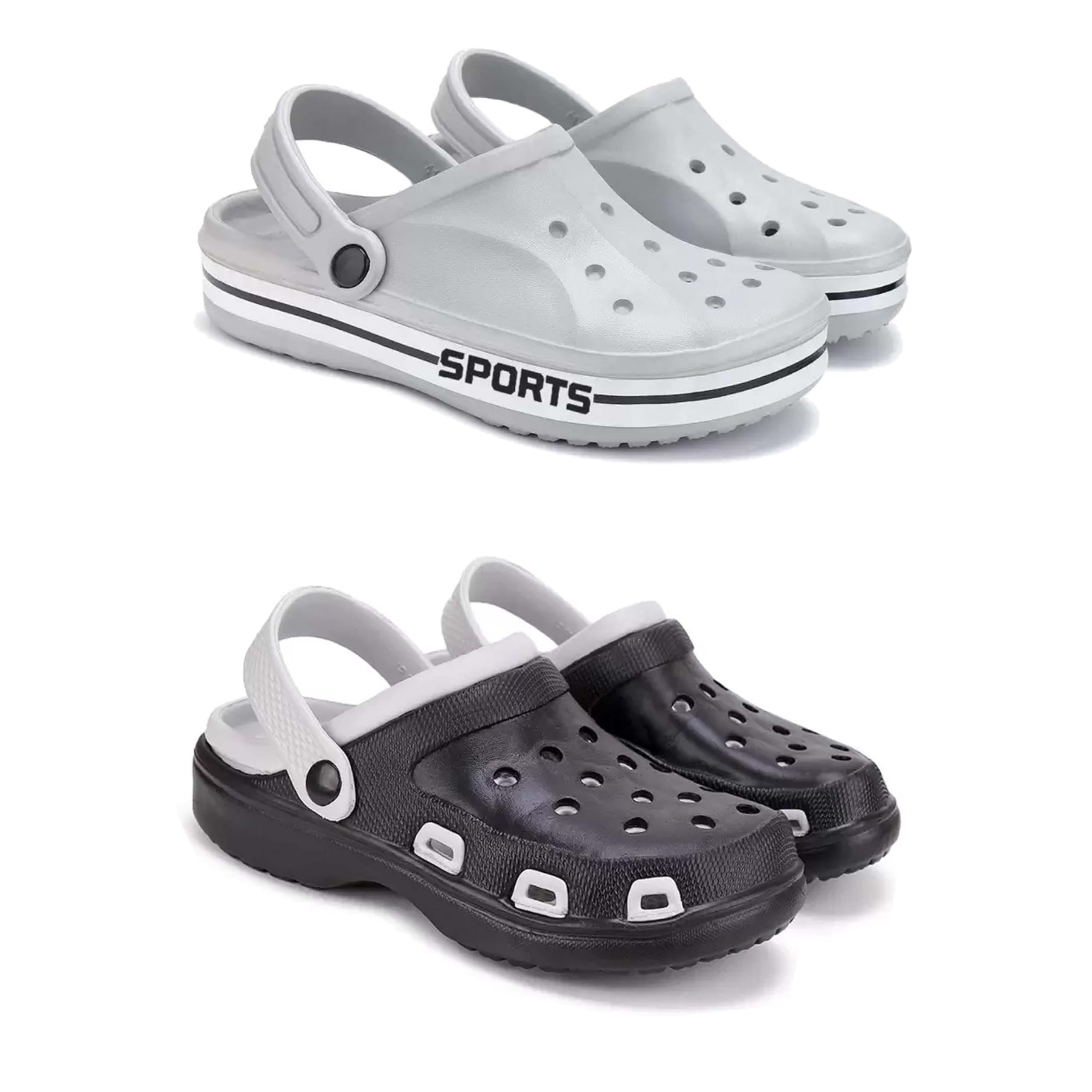 Men's Sandals Clogs| Lightweight Wear| Stylish & Easy to Wear For Men's PCV-SAN-(2-COMBO)-3067-3018-image-16