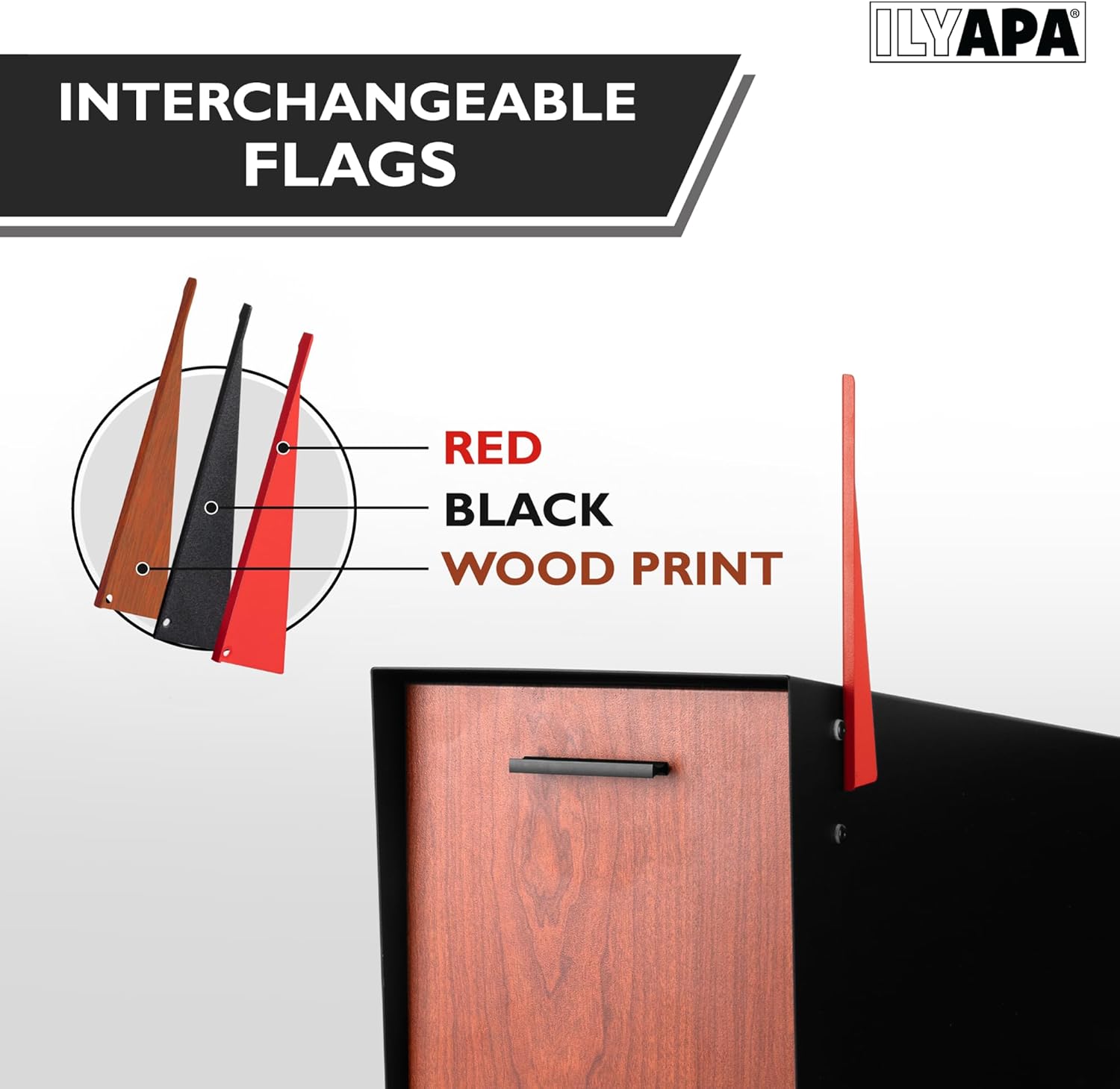 Ilyapa Modern Mailbox for Post Mount and Double Mailbox Post