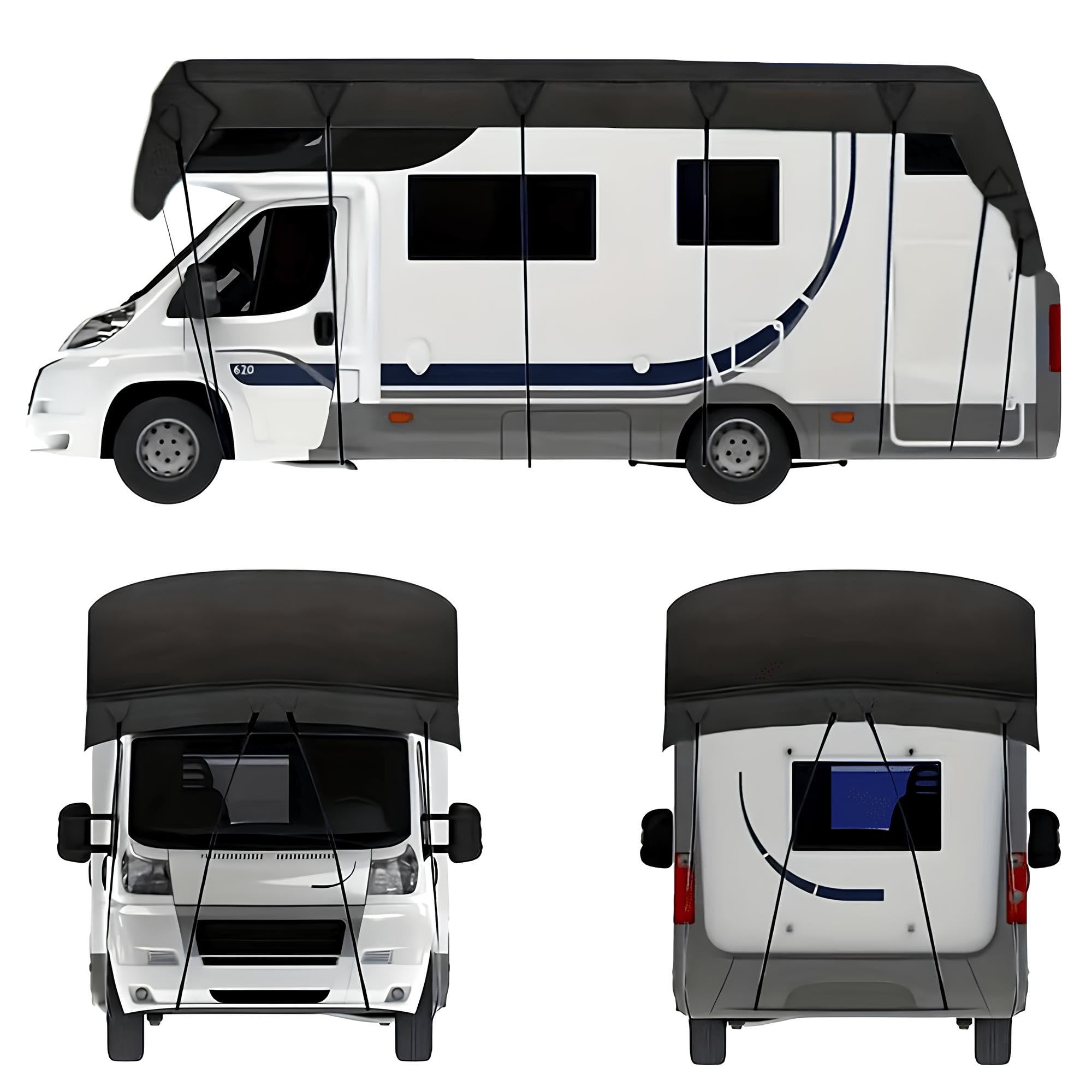 Fabricado con Tela Oxford 210D, Es Resistente A La Humedad Y A Los Rayos UV, Y Es Adecuado para Techos De Autocaravanas(Gray,650x300cm/21.3x9.8ft)