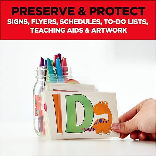 Miniatura 7 de Scotch - Bolsas para laminación térmica. Paquete de 200 unidades, de 8.9 x 11.4 pulgadas, transparentes, de tamaño carta (TP3854-3).