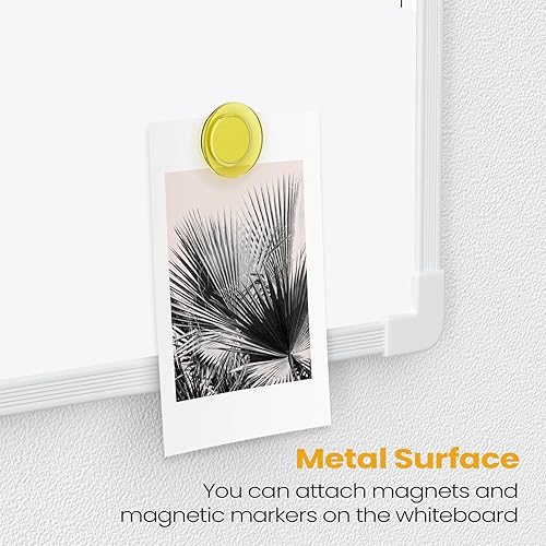 Miniatura 6 de Pizarra pequeña de borrado en seco para pared, pizarra blanca pequeña de doble cara de 16 x 12 pulgadas, pizarra blanca de borrado en seco con 3
