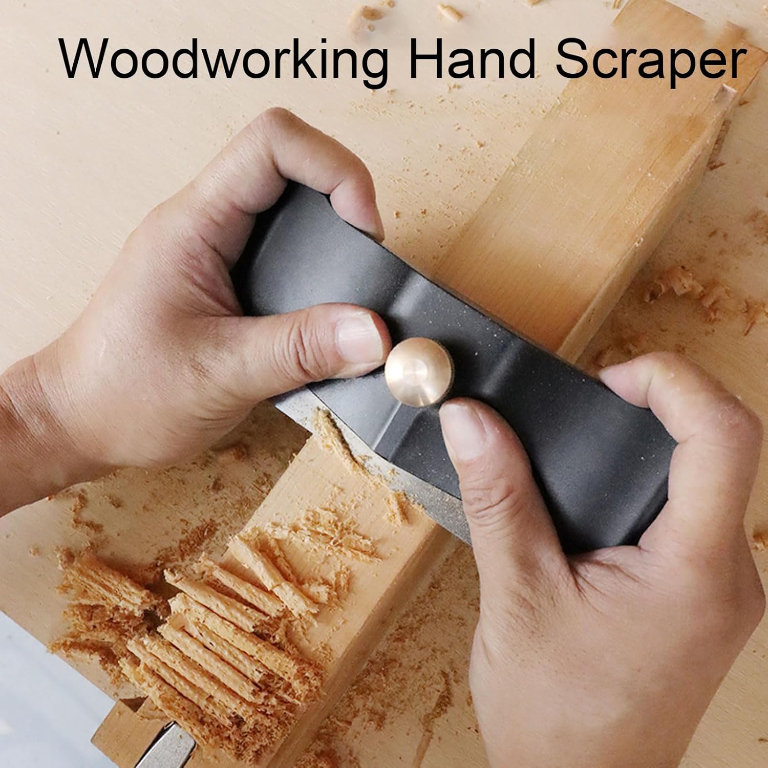 WALFRONT Aluminum Alloy Scraper Holder Wood Card Scraper Tool with Adjustable Bend for Woodworking Cabinet Smoothing Paint Glue Removal