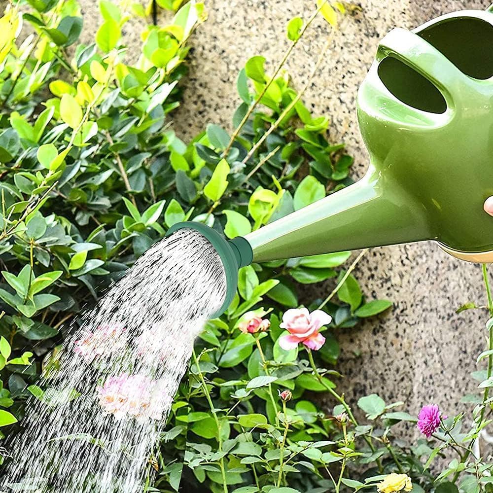 1 x grüne Universal-Gartengießkanne mit Rosenkopf, Wassersprinkler, Abdeckdüse, Gießkannen