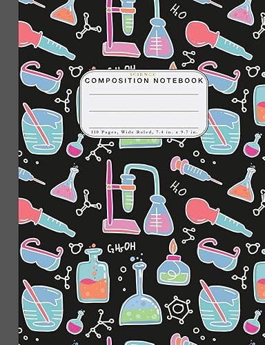 Wide Ruled Composition Notebook Science: Wide Rule Notebook and 110 Wide Ruled Pages