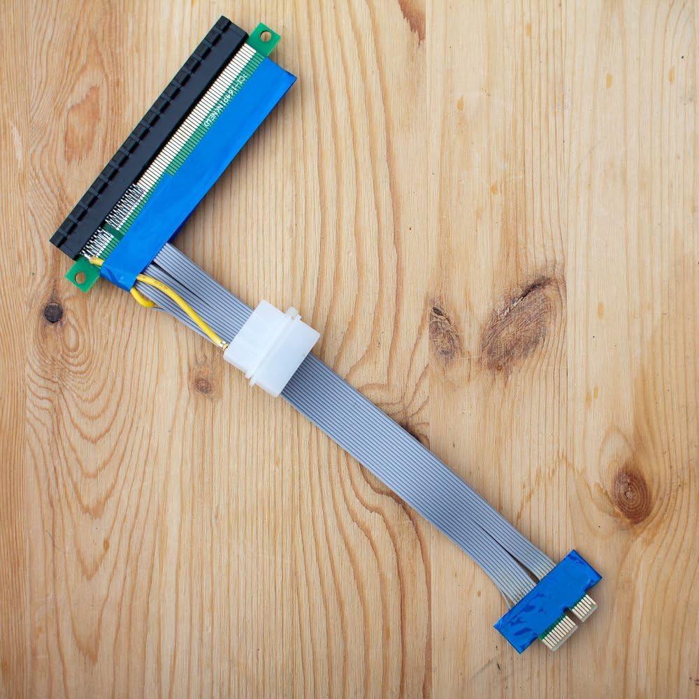 Qody PCI-E Extension Cable: 1X to 16X (powered) for Mining