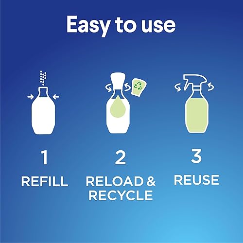 Miniatura 4 de Clorox Kit de inicio de sistema de limpieza multiusos, esenciales para el hogar, 1 botella y 1 repuesto, limón crujiente, 1.13 onzas líquidas