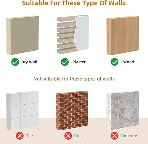 Miniatura 6 de Colgador de fotos con tacos franceses de 4 pulgadas, kit de aluminio para colgar espejos con accesorios, ideal para obras de arte, pizarra blanca,