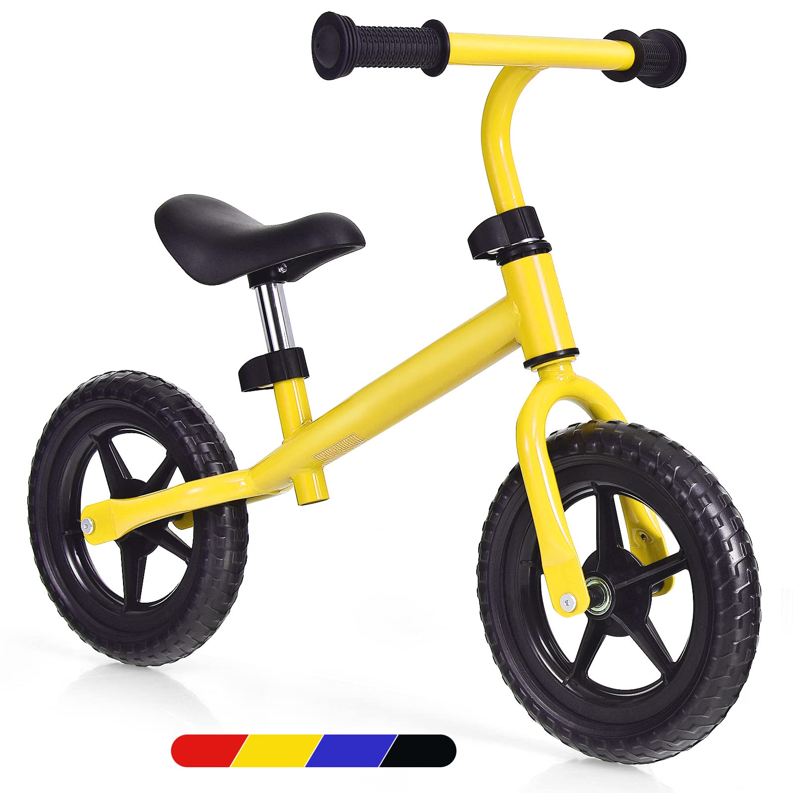 BABY JOY Kids Balance Bike, No Pedal Training Bicycle with Adjustable Handlebar & Seat and Puncture-Proof EVA Tires, Lightweight Beginner Toddler Bike, Ages 30 Months to 5 Years