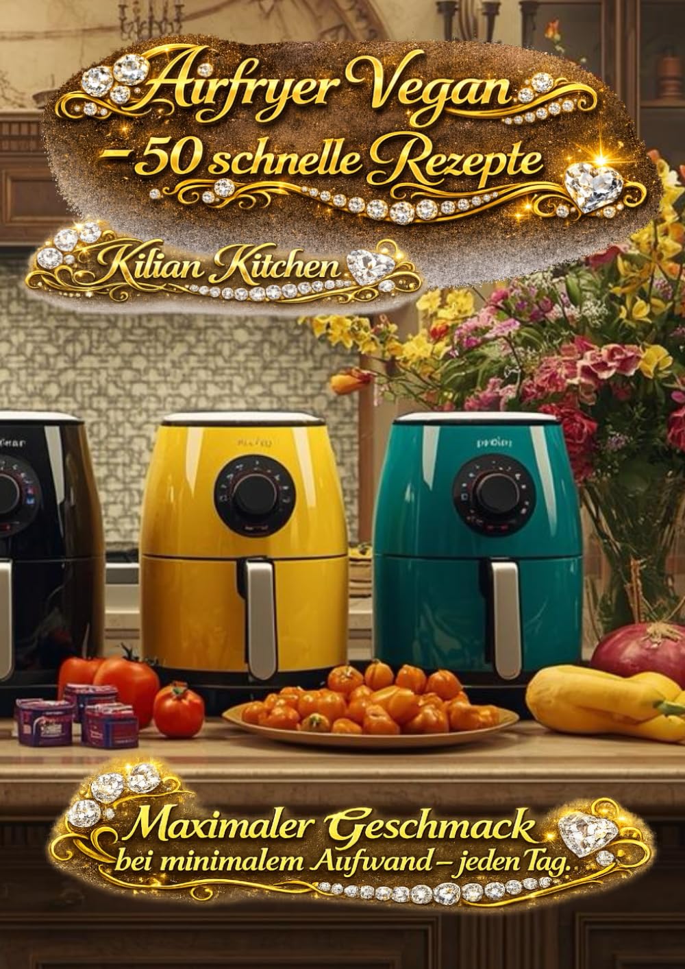 Airfryer Vegan: - 50 schnelle Rezepte (Airfryer/Heißluftfriteusen Rezepte)