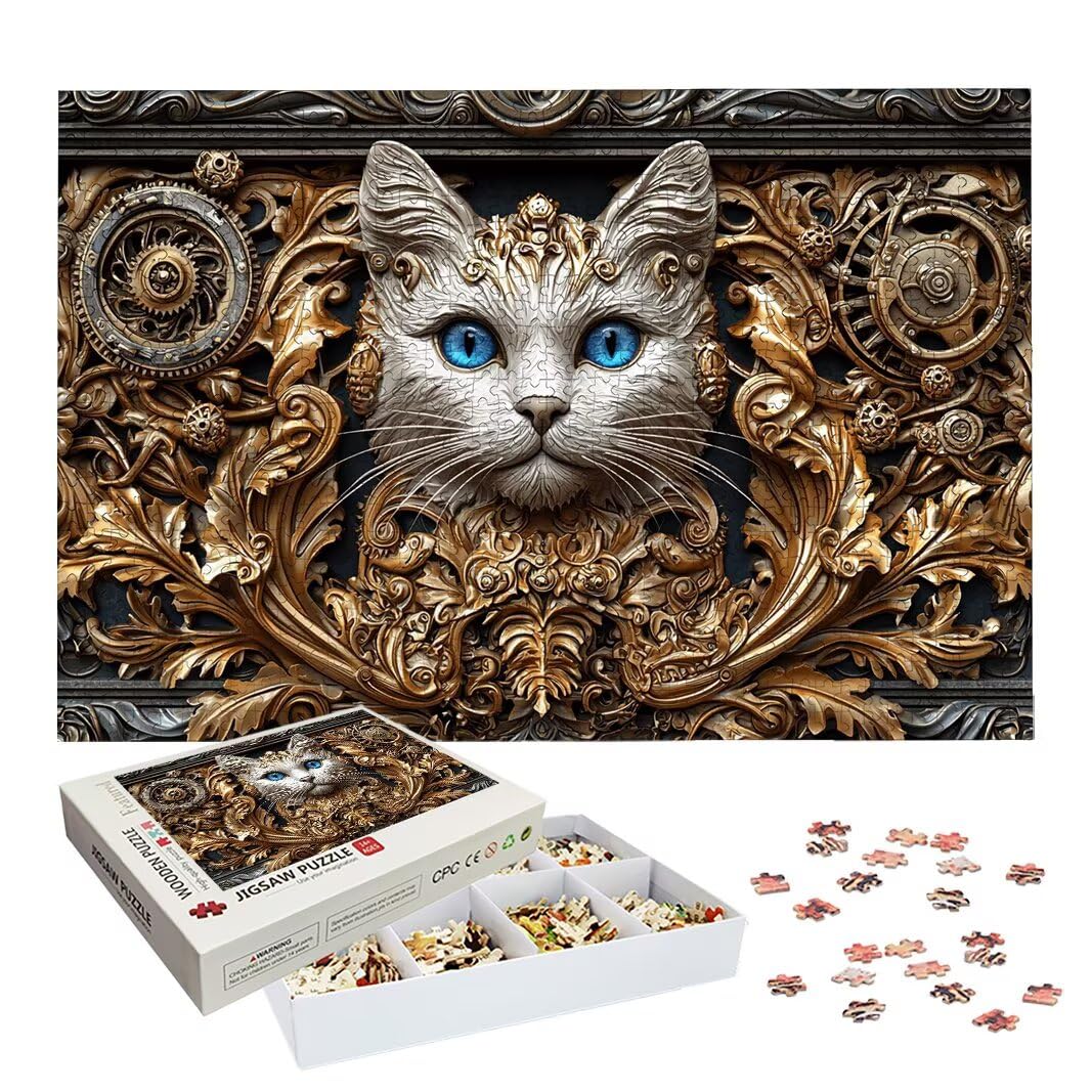 Puzzle 1500 Pezzi, Puzzle Gatti in Legno per Adulti, Misura: 87x57cm -2972