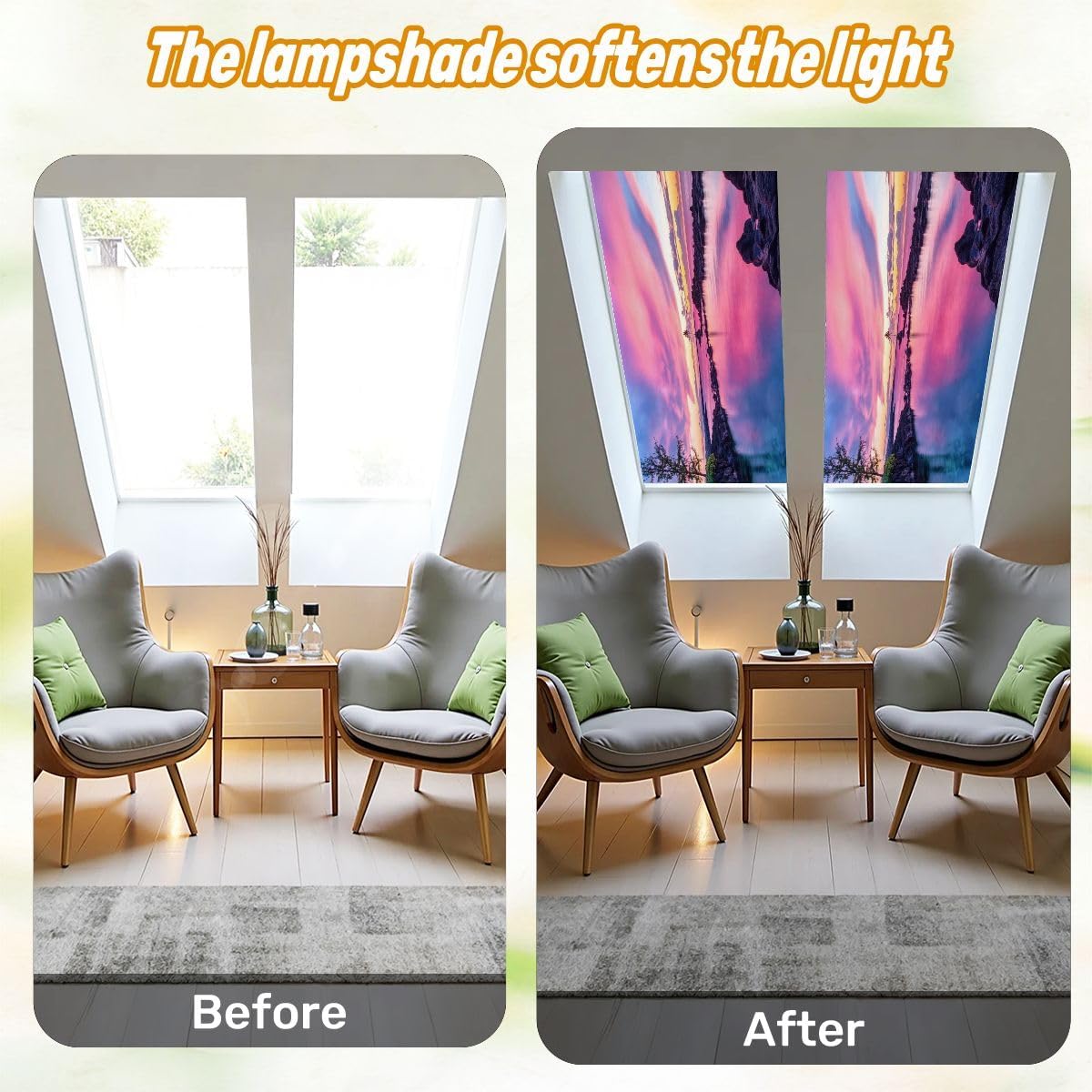 Fluorescent Light Covers for Ceiling Lights Pink Purple Sunset Kiholo Bay Hawaii Easy to Install Magnetic Light Filter for Classroom Office Hospitals School Home Decor