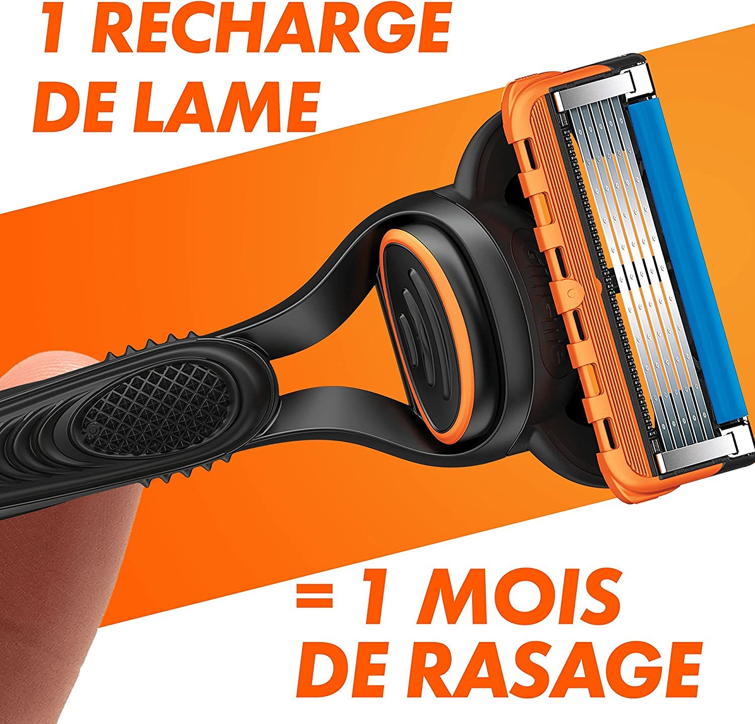 Gillette Fusion5 Recharges de Lames de Rasoir pour Homme, Pack de 12 Recharges de Lames, 6 + 6 Lames, Pour un Rasage Confortable et Précis