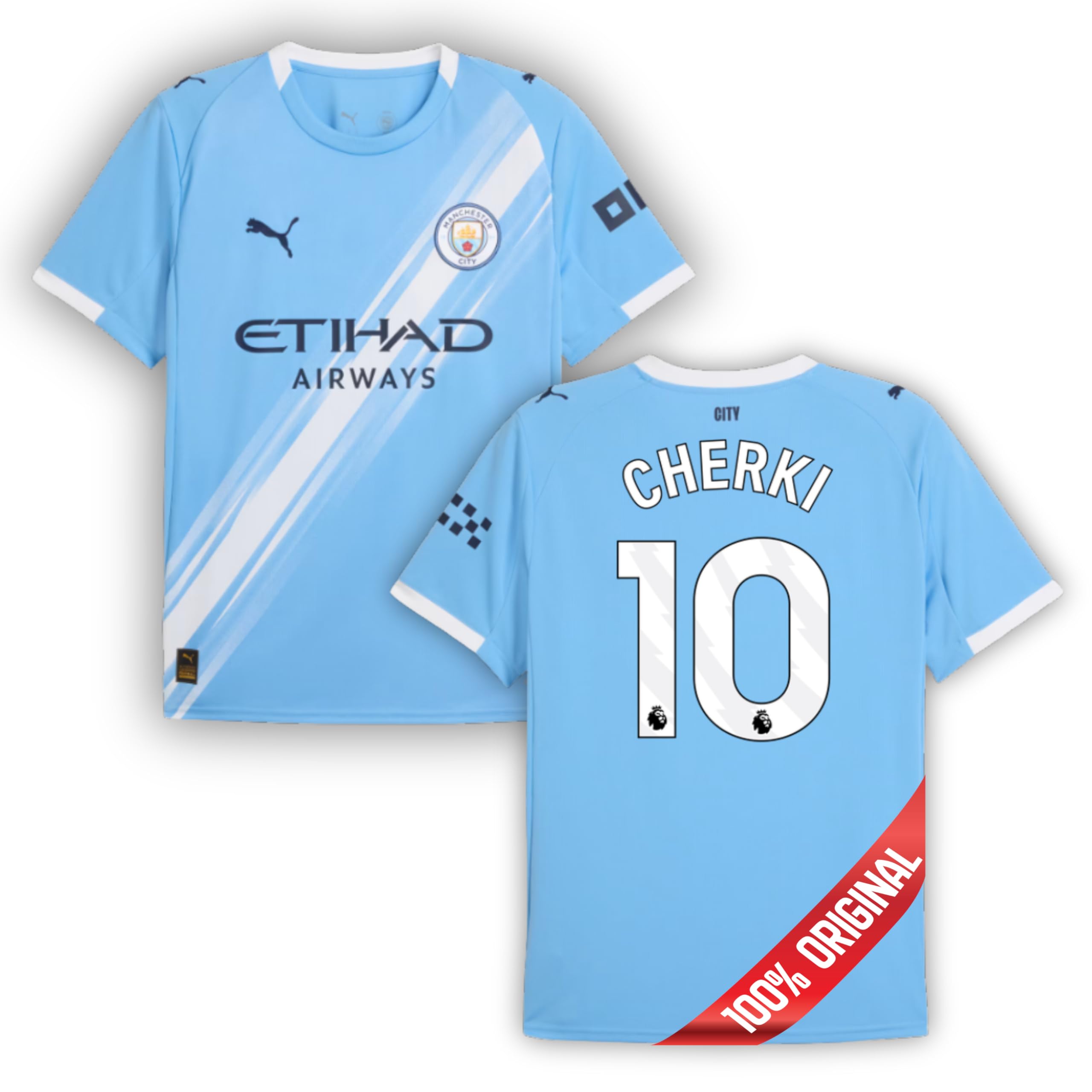 PUMA Original ManCity Trikot Herren [Home 25/26] Offizielles Manchester City Trikot [Spieler oder Personalisiert] Fussball Sportbekleidung Sport Tshirts Herren Fußball Shirt Männer