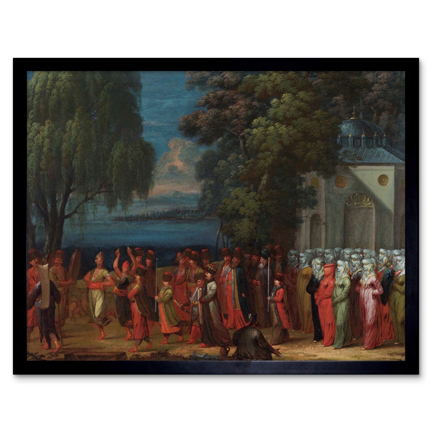 Artery8 Jean Baptiste Vanmour Armenian Wedding Painting Art Print Framed Poster Wall Decor 12x16 inch
