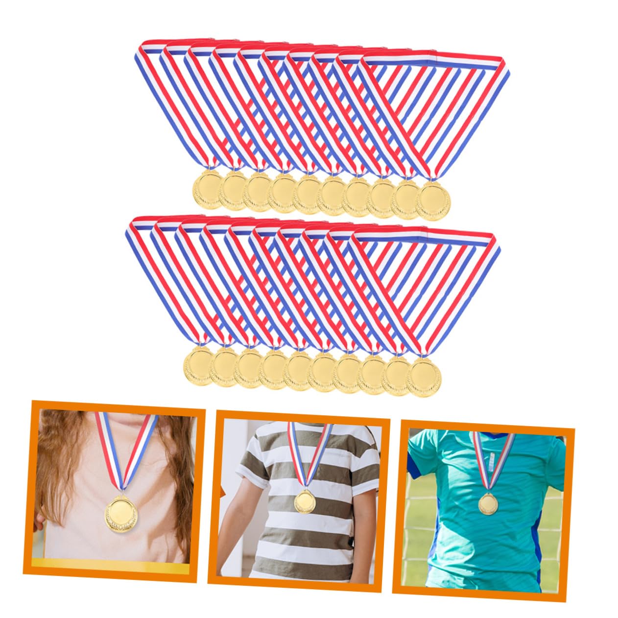UKCOCO 20piezas De Maratón Decorativa para Deportivos Medallas De Premios para para Competición