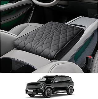 CDEFG Compatible with Kia EV9 / EV9 GT-Line Centre Armrest Armrest Lid Cover Scratch Protection Centre Console Faux Leather Armrest Box Cover Car EV9 GT-Line 2025 Accessories