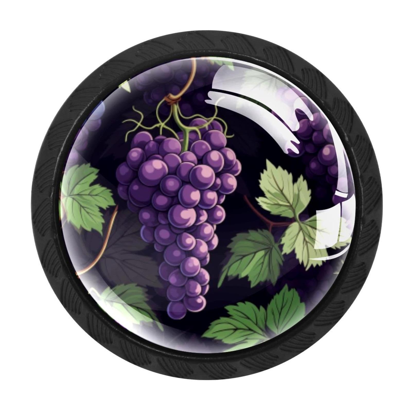 CHENZZZZ 4 Pack Cabinet Handles Black Grape Cabinet Knobs Draw