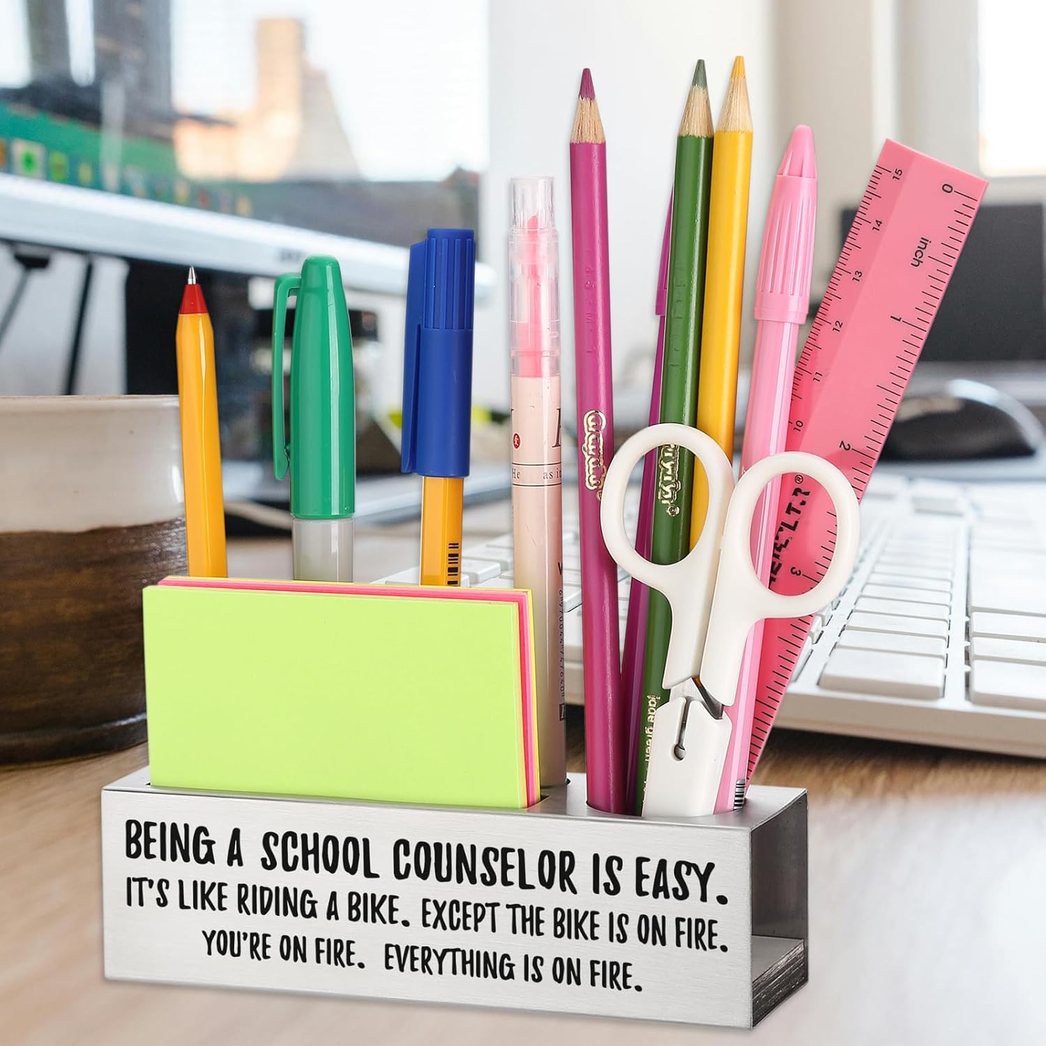 School Counselor Appreciation Gift, School Guidance Counselor Gifts, Back to School Gift for School Counselor, Guidance Counselor Thank You Gifts, Multi-Functional Pencil Holder for Desk XB483 - Image 6