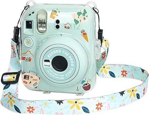 Miniatura 9 de MUZIRI KINOKOO Funda transparente para cámara instantánea Fuji Instax Mini 12Fuji Mini 12, funda protectora de PVC duro con bolsillo para fotos para