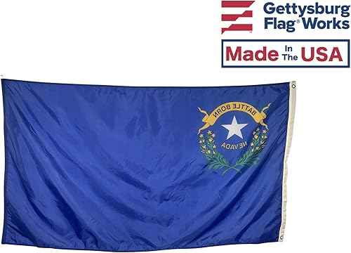 Miniatura 3 de Bandera del estado de Nevada de 2 x 3 pies, nailon para todo tipo de clima y costuras reforzadas para el extremo de la mosca, fabricado en Estados