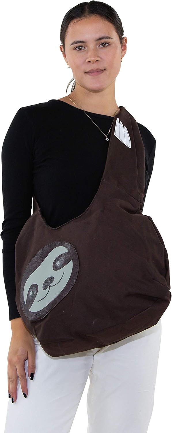 Sleepyville Critters Hang Loose Sloth Hobo Bag On Canvas