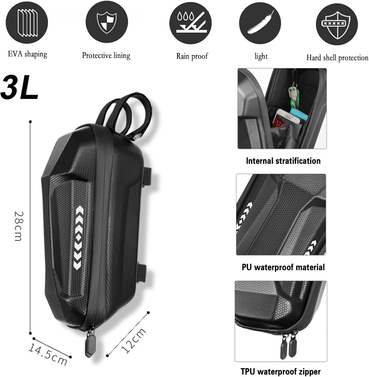 Scooter Lock,Scooter Locks Anti Theft with Scooter Bag,35.8 inch Heavy Duty Electric Scooter Locks,with 3 Key,Bike Locks High Security,Lock for Electric Scooter,E-Bikes,Motorcycles