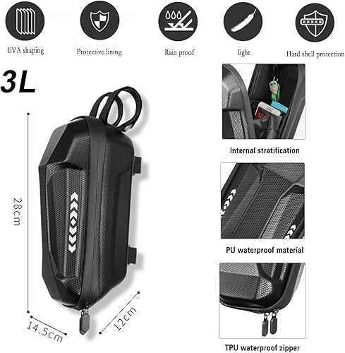 Miniatura 6 de Cerradura de scooter E, Negro (Black+Bag Type 2), Control de la mano