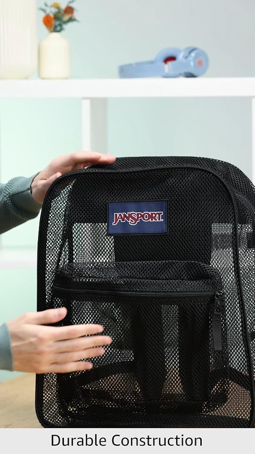 JanSport Mochila Mesh Pack, Negro, Tamaño único : Ropa, Zapatos y Joyería