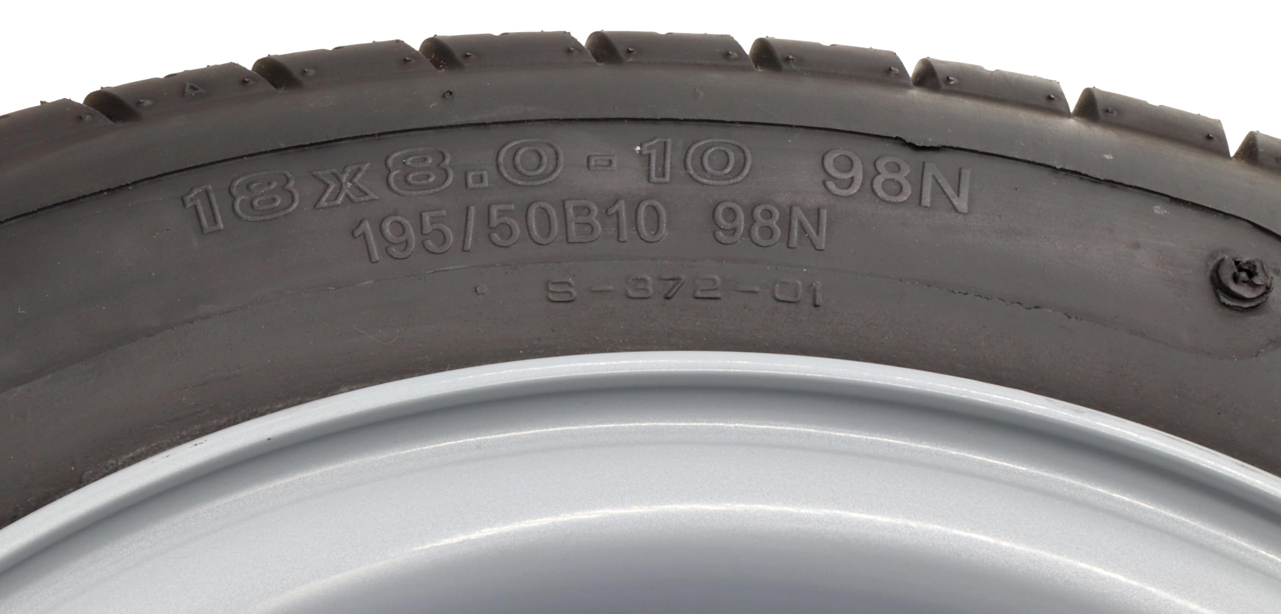 Pneumatici completi 195/50 B10 18x8.0-10 5x112 ET-4 750 kg rimorchio Deli Tire