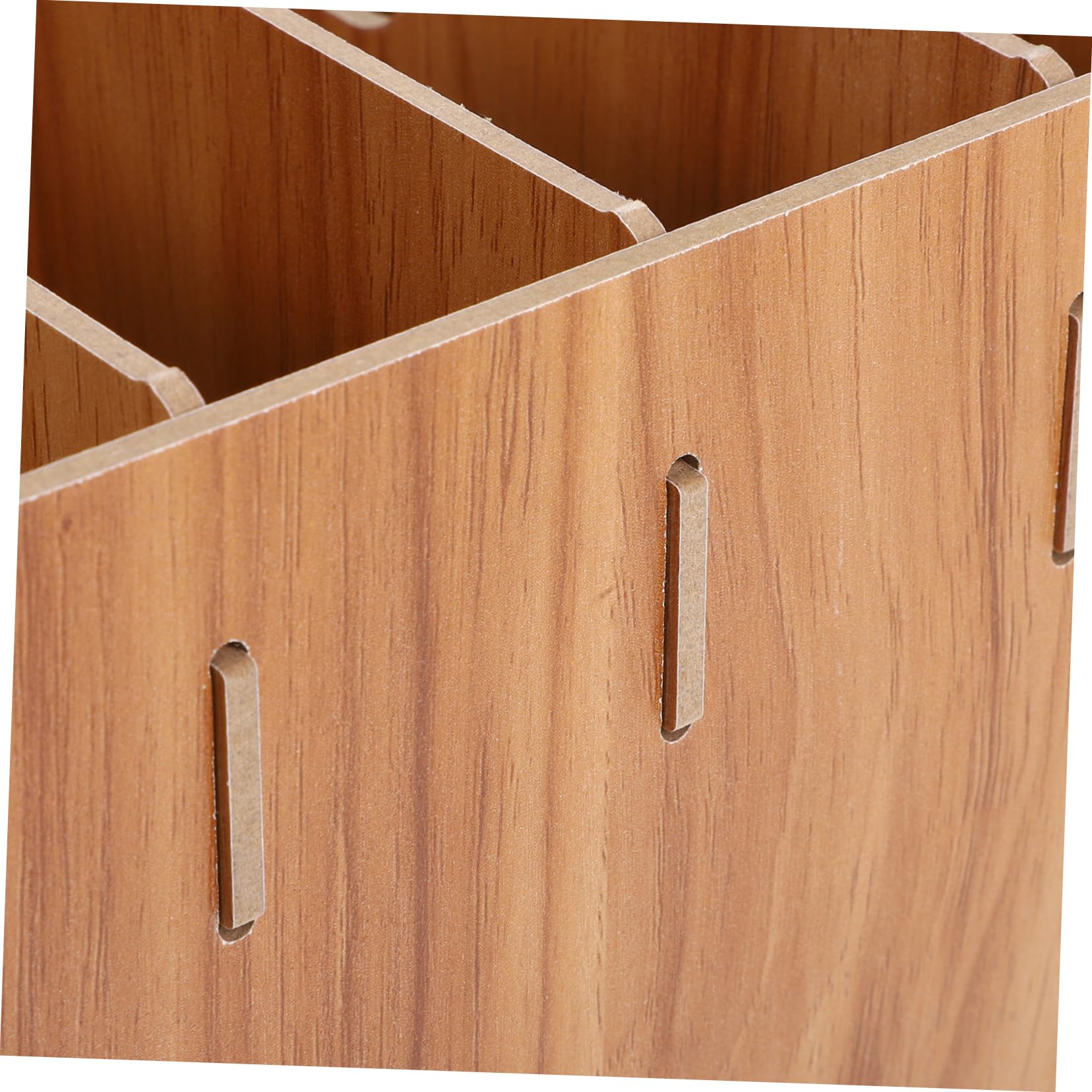 Organizzatore da Scrivania in Legno Marrone per Ufficio Scaffale Porta Documenti Multifunzionale Facile da Montare per Desktop e Archiviazione File