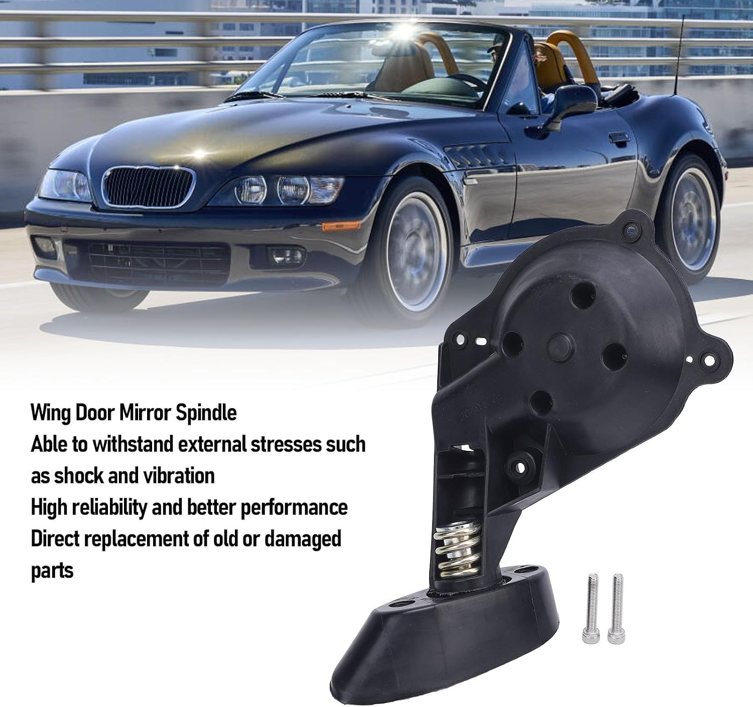 RiToEasysports Mirror Spindle Repair Kit, Durable Metal and ABS Construction, Car Side Mirror Replacement Kit, for BMW Z3 Owners, DIY Mechanics, Auto Repair Shops, 1994-2002 Models