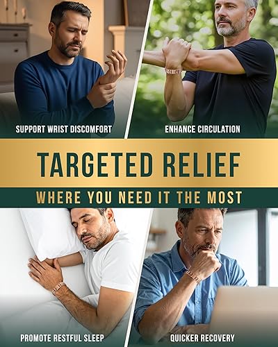 Miniatura 32 de MagnetRX Pulsera de cobre puro para hombre, pulseras magnéticas de cobre ultra resistentes, longitud ajustable de la pulsera con herramienta