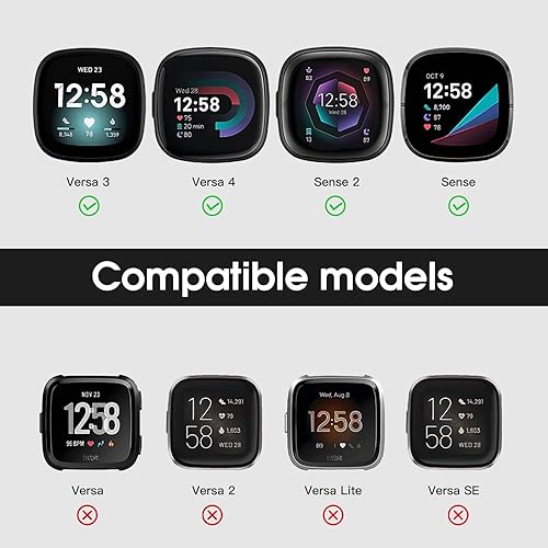 Miniatura 9 de Correas compatibles con Fitbit Versa 3 SmartWatch, correa deportiva de nailon resistente militar compatible con Fitbit Versa 4Fitbt SenseFitbt Sense