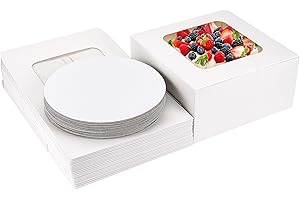 Moretoes Bundt Cake Carrier Disposable Cake Boxes 10x10x5 Inches