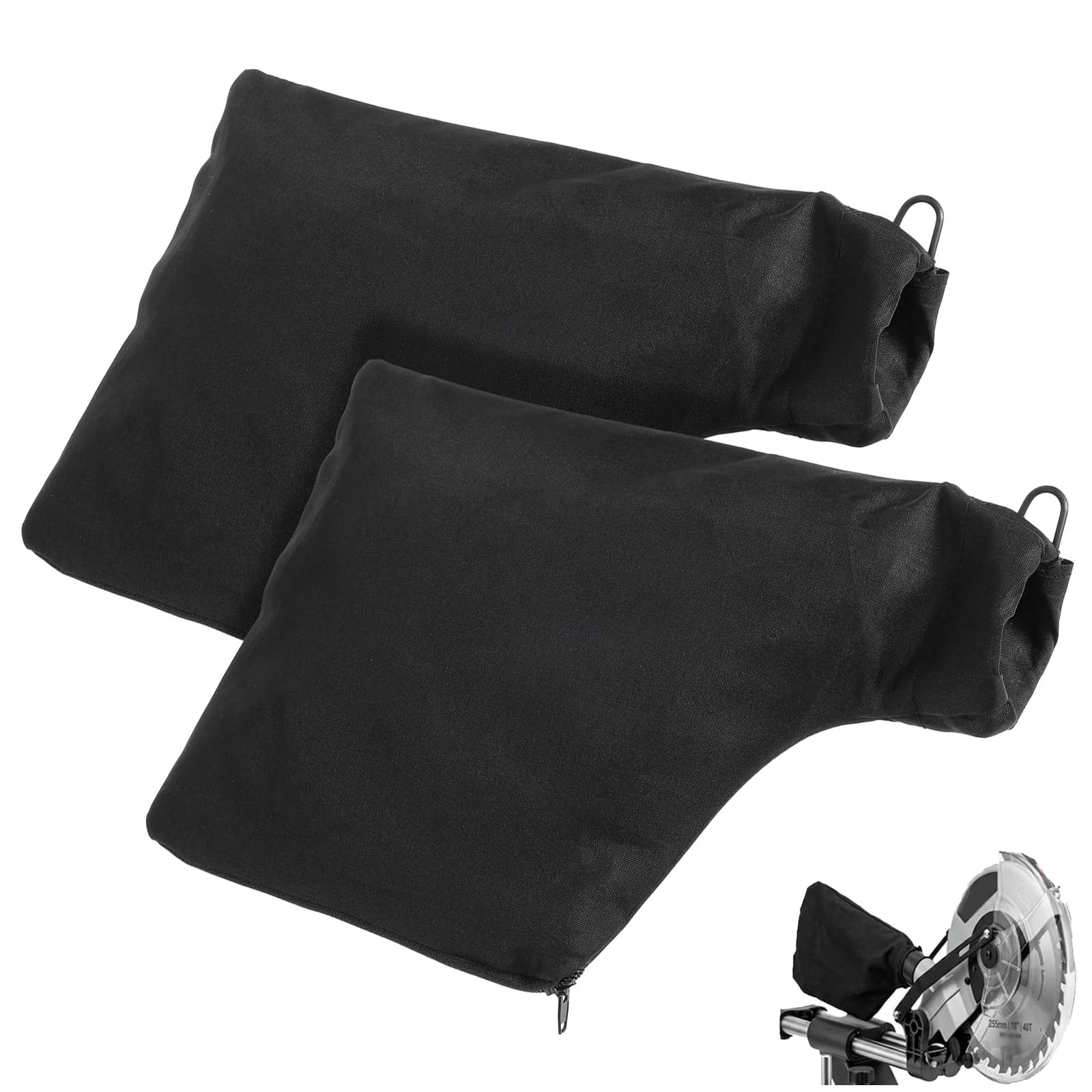 Planer Dust Bag,2 PCS Mitre Saw Dust Bag with Zipper