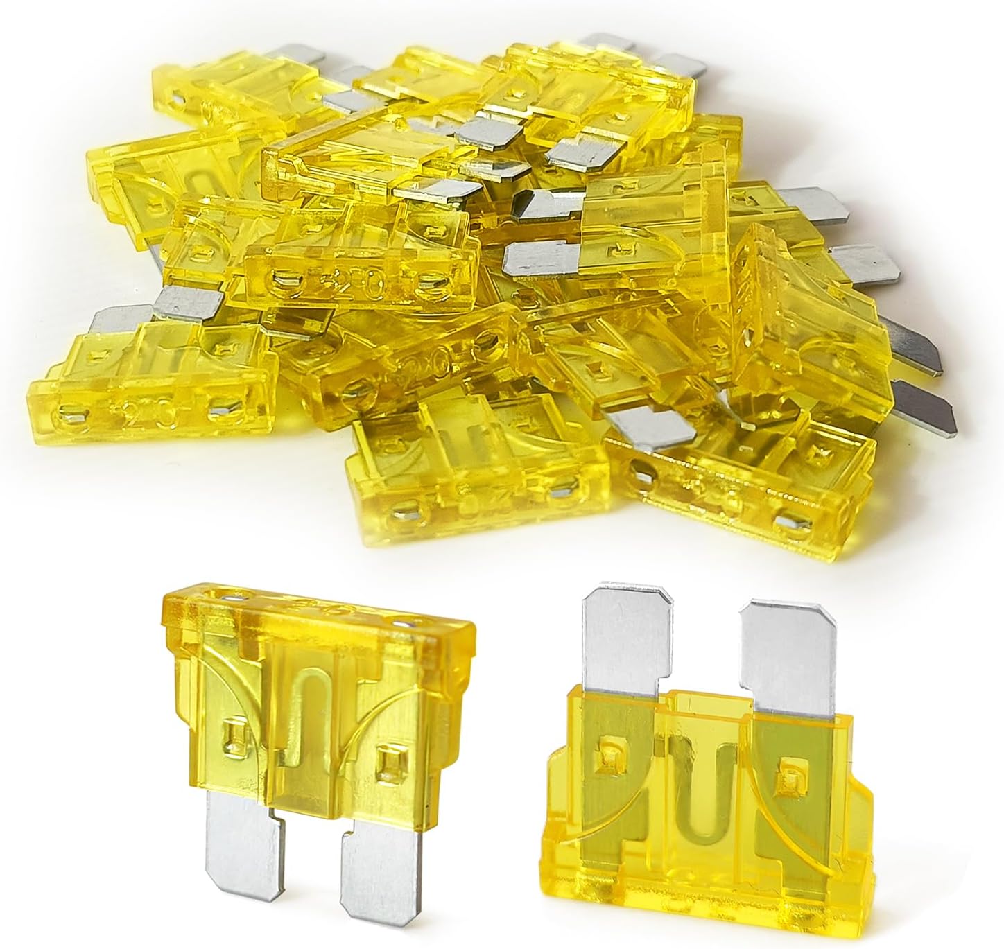 20Pcs 20 Amp Standard Car Fuses, Automotive Replacement