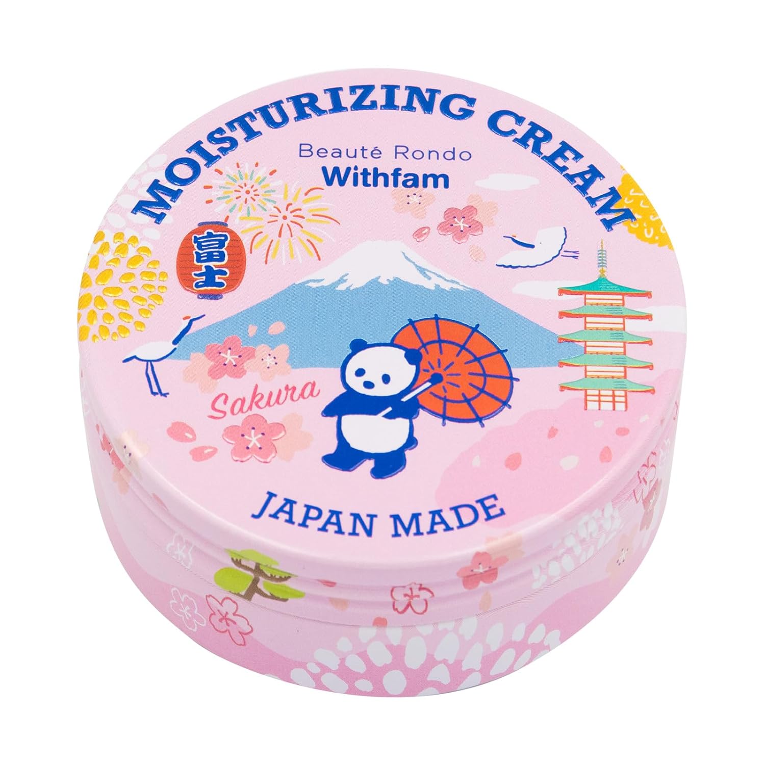 Beaute Rondo Withfam Moisturizing Cream, Delicate Sakura Scent, J-Beauty, Perfect for a Gift, Gentle for Kids, Toddlers, Teenagers, Expectant Mothers and Sensitive Skin, Net Wt. 2.65 oz (75 g)