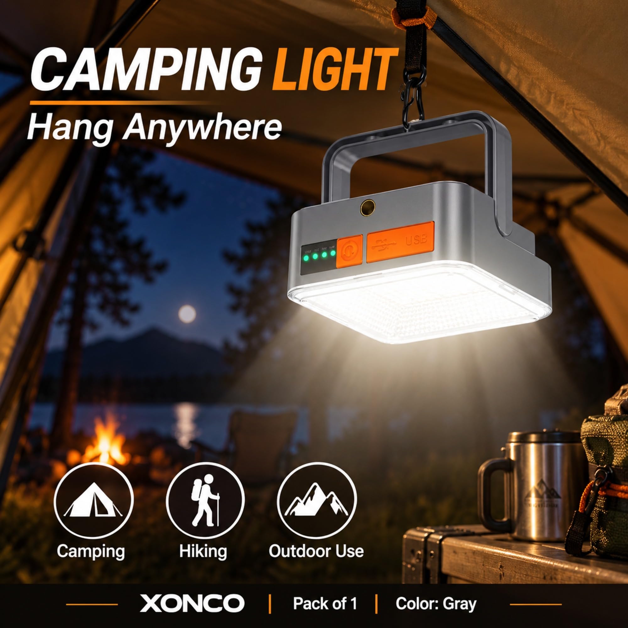 Solar Camping Light - Rechargeable LED Lantern -6