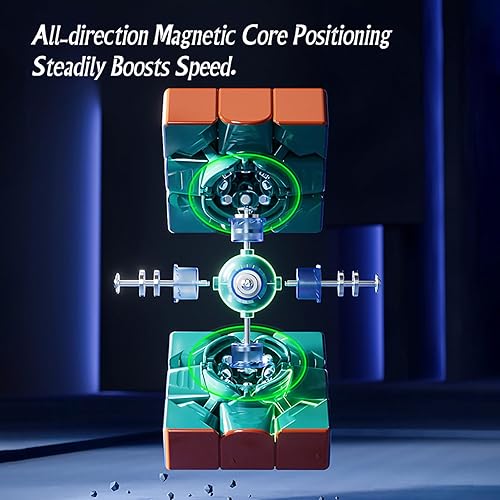 Miniatura 8 de Moyu Super RS3M V2 - Cubo de bola con revestimiento UV 2023 de 3 x 3 velocidades (ropa mágica), moyu Super RS3 M V2 profesional 3x3 sin calcomanías,