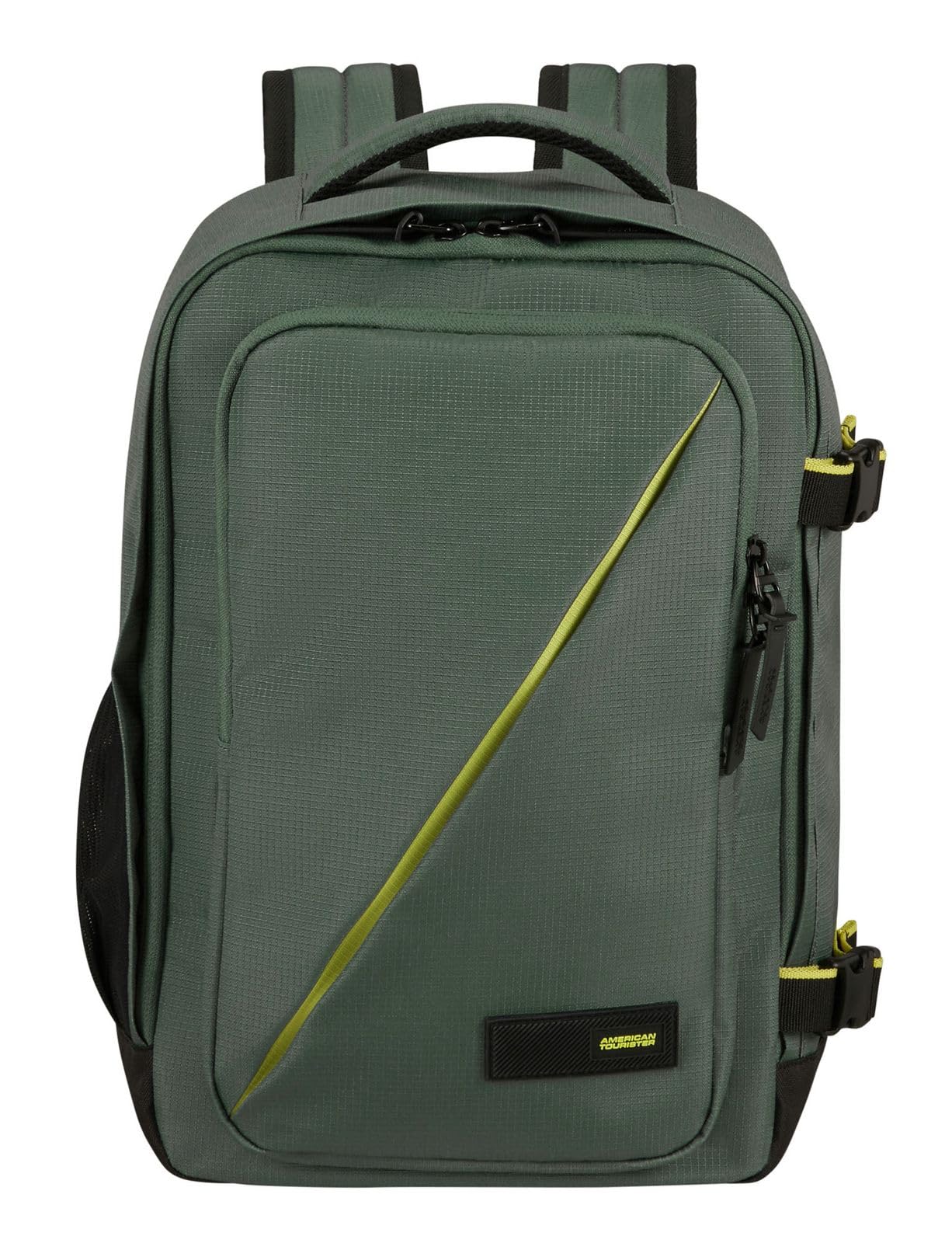 American Tourister Take2Cabin - Ryanair Kabinentasche 25 x 20 x 40 cm, 24 l, 0,40 kg, Handgepäck, Flugzeug-Rucksack S Untersitz, Grün (Dark Forest)