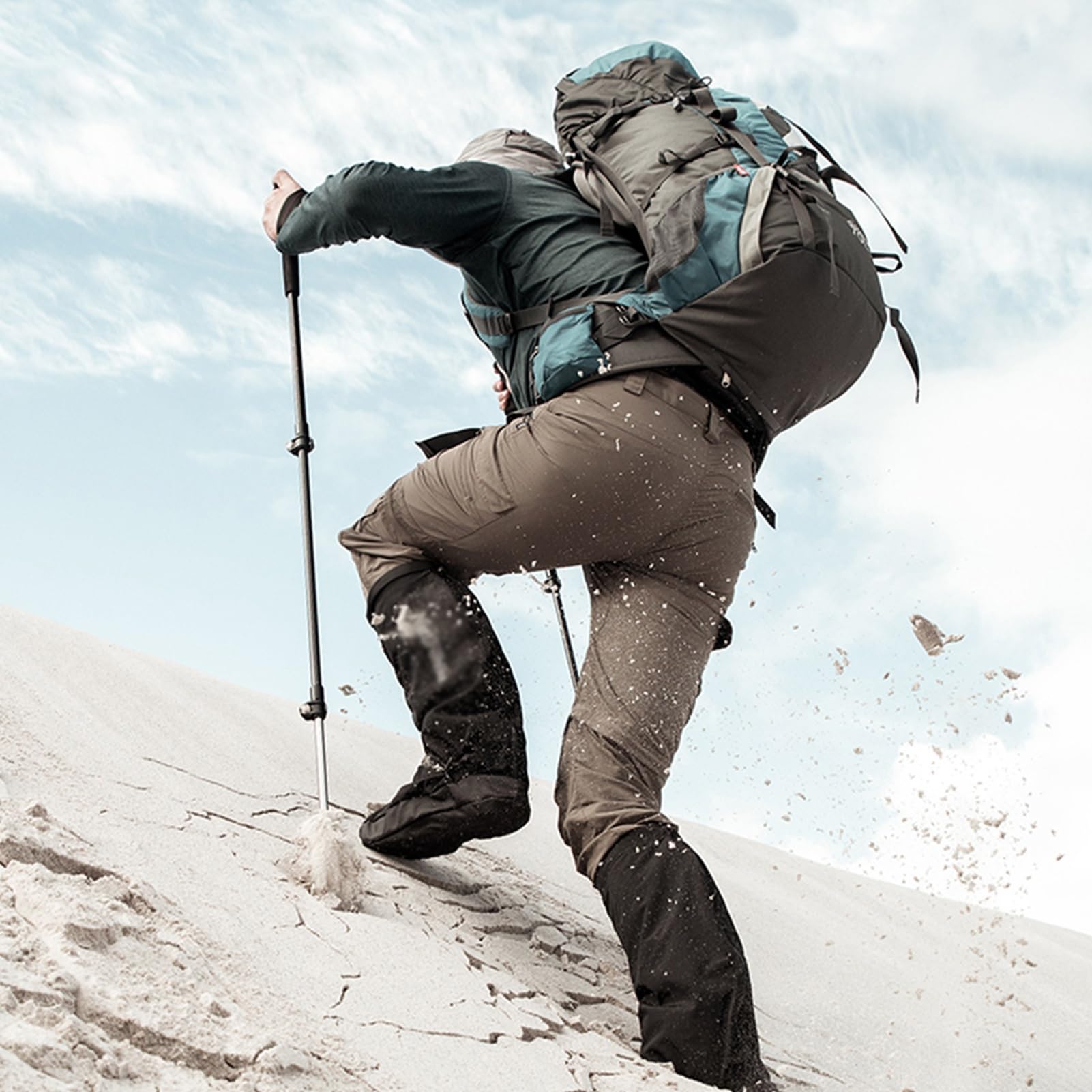 1 Para Ochraniaczy Na Nogi Z Pełnym Pokryciem, Przenośne Getry Na Zewnątrz, Do Trekkingu Na Świeżym Powietrzu, Polowania, Wspinaczki Górskiej